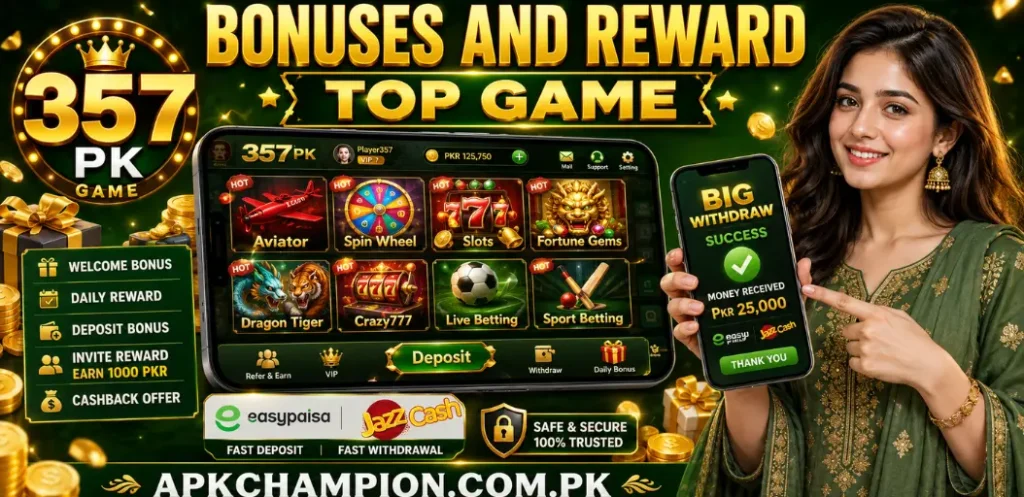 357PK Game Bonuses and rewards