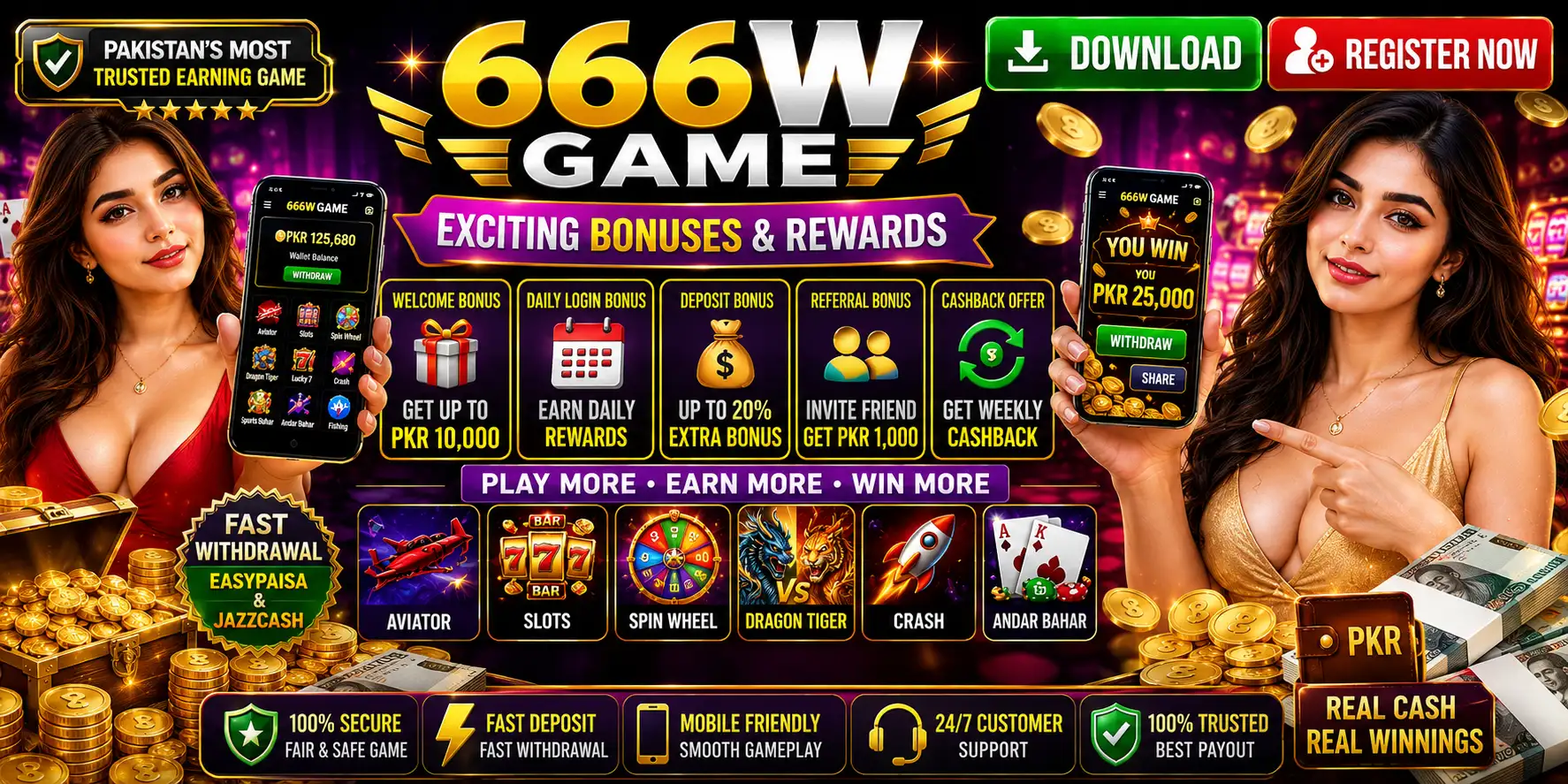 Easy Paisa deposit in 666W app