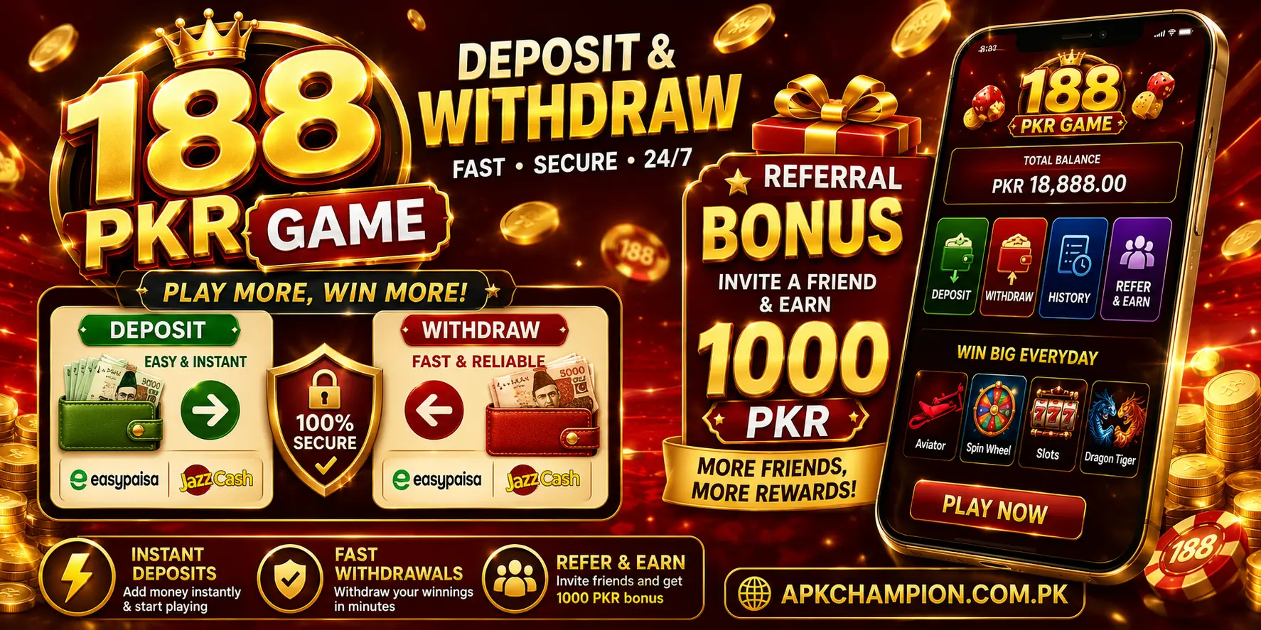  Deposit in 188 PKR Game